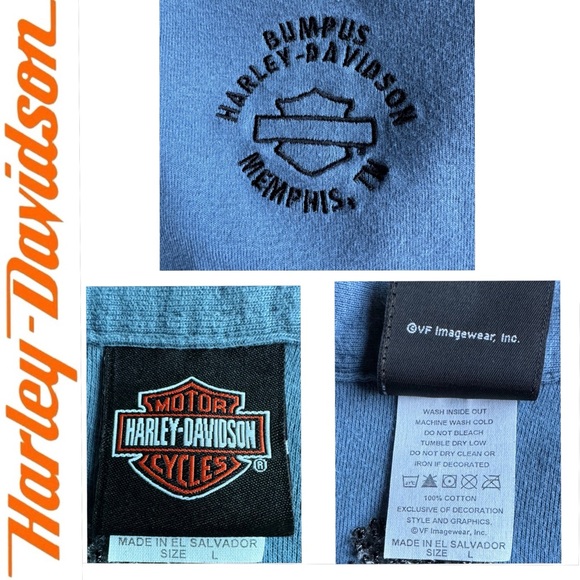 NEW RARE‼️ Harley Davidson V Neck Embroidered Polo - Size L - Picture 4 of 5